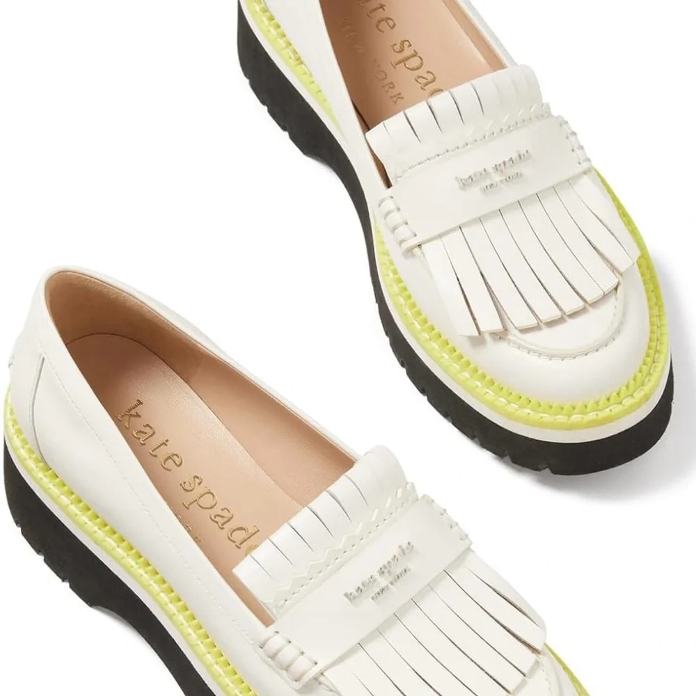 Kate Spade Women's Cream and Yellow Loafers